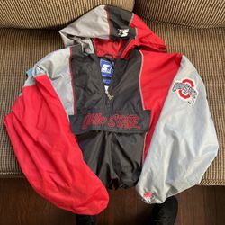 Men’s XL 90s Vintage STARTER 1/4 Zip  Pull Over( Hard To Find) 