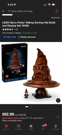 Harry potter talking sorting hat