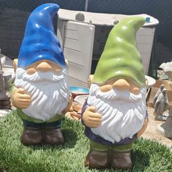 13in  Solid Concrete Gnomes 