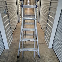 Telescoping Multi-Position Step Ladder, 300 lbs. Load Capacity, 22 ft. Reach