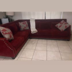 Lovely burgundy Couches From Mor Furniture Store 