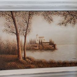 RARE Original Oil on Canvas Hand Painting by French Artist LA Pierre! - REDUCED 