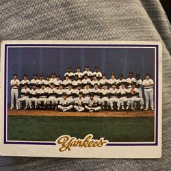 Yankees Team Card 1978 Topps