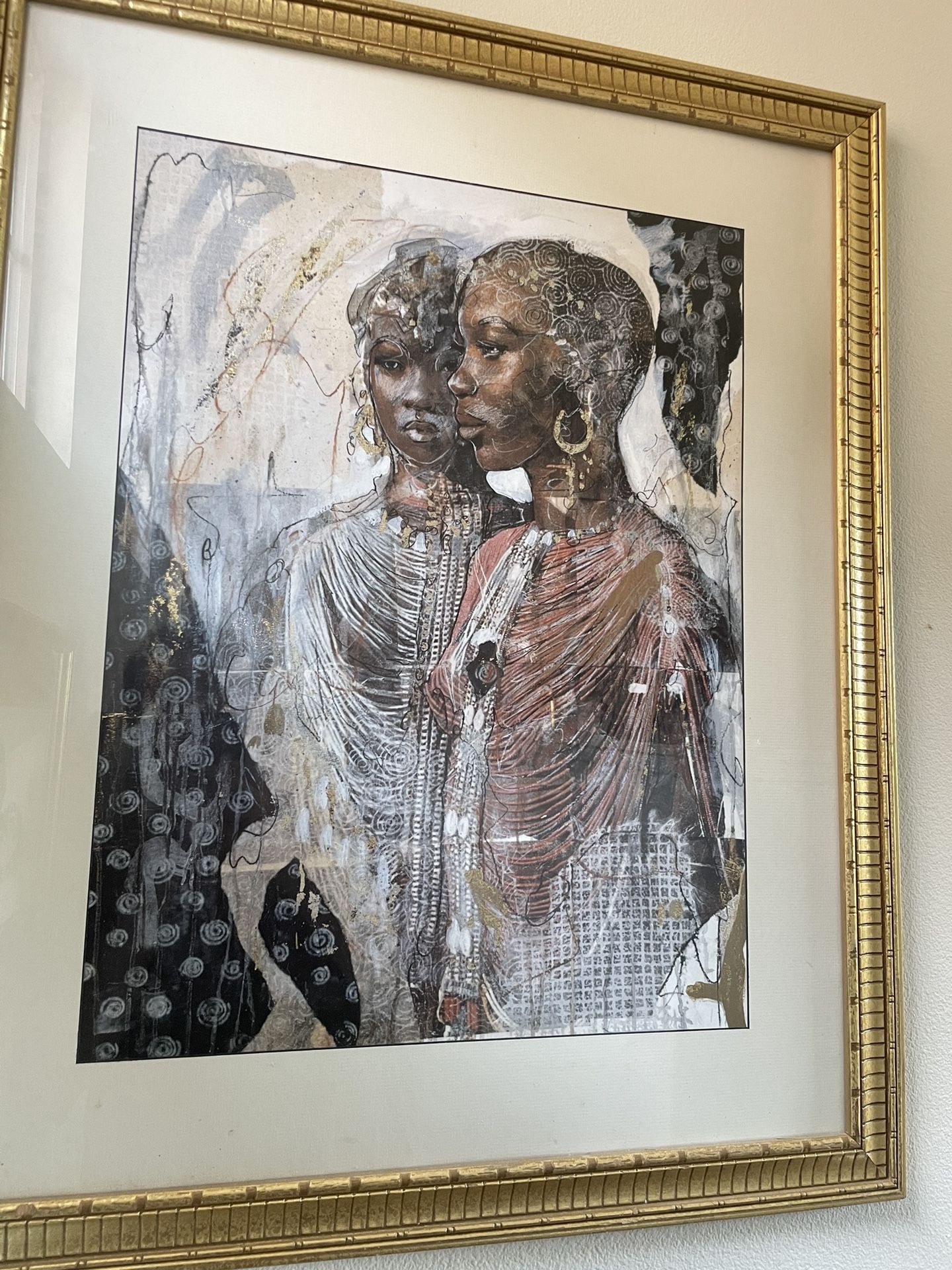 African Print And Frame