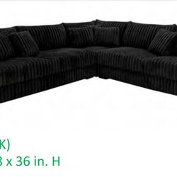 Corduroy SECTIONAL, 4 color Options ($40 Down)