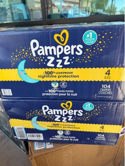 Pampers  Diapers night time size 4