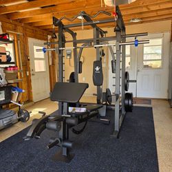 Smith Machine 2001 | Multi-Use Adj Bench | Gym Equipment | Fitness | Squat Rack | Excercise |🔴WEIGHTS AND BARBELL SOLD SEPARATELY 🔴 FREE DELIVERY 🚚