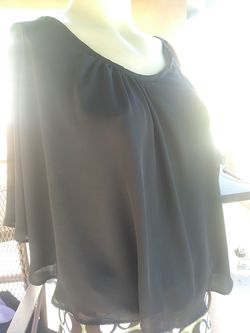 Black blouse with chris cross