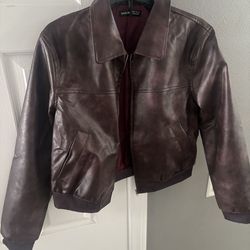 Women jacket large burgundy