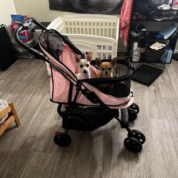Pink Pet Stroller
