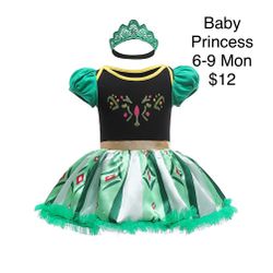 Anna Frozen Baby Costume 6-9 Months Birthday Halloween