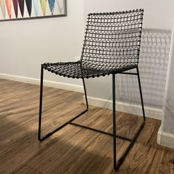 Crate And Barrel Tig Metal Dining Chairs (Set Of 4)