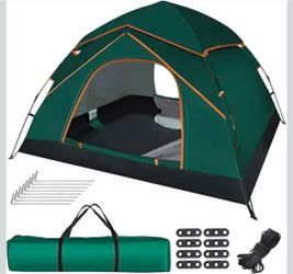 Pop Up Tents for Camping, 2-3 Person Camping Tent 60s Automatic Easy Setup Dome Tent, Waterproof Family Camping Tents, Lightweight Tents for Camping H