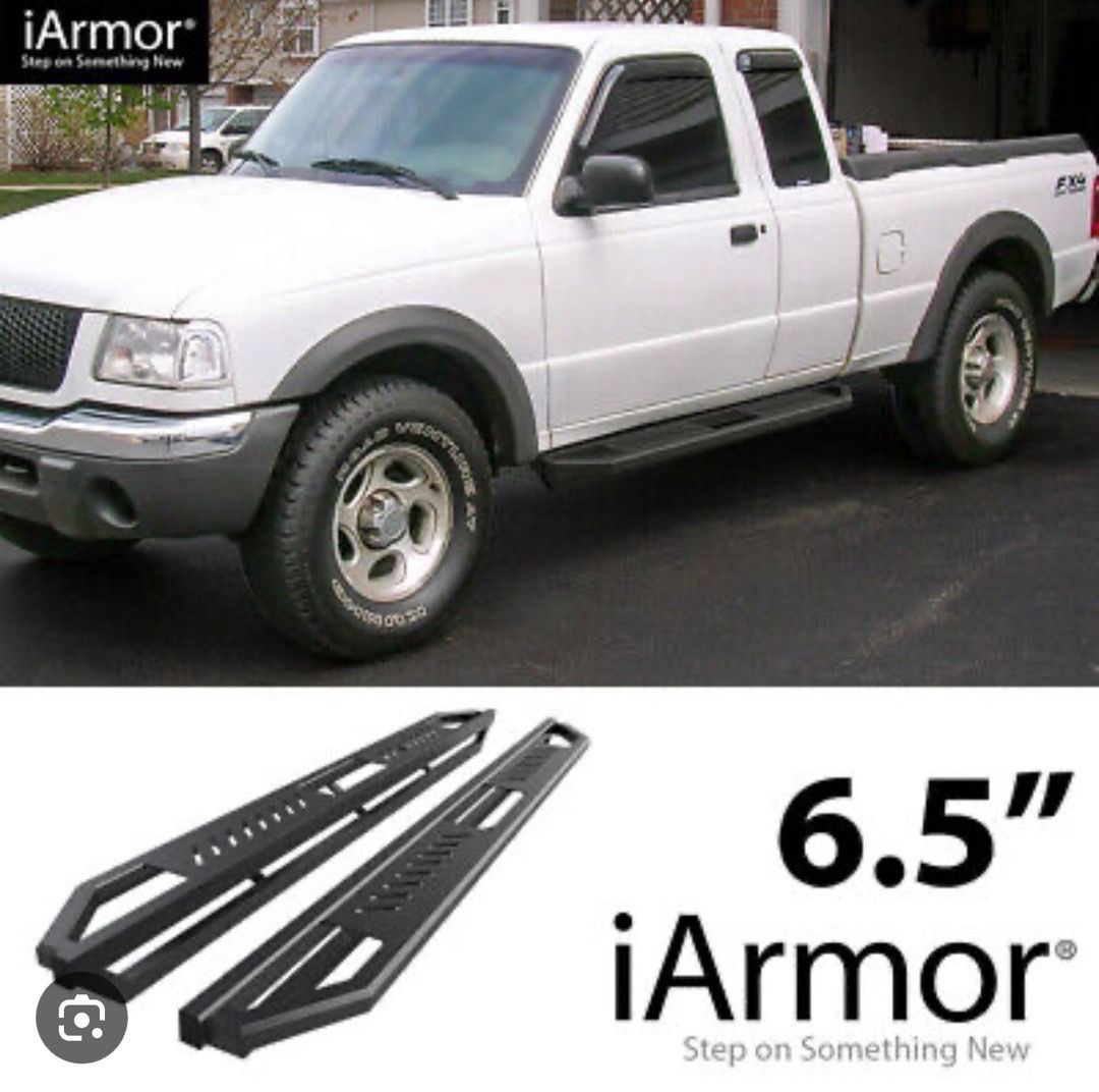 LA Zona Auto Parts 1999 To 2011 Ford Ranger Mazda 6 Inch Running Boards Estribos Side Step Off Road Style