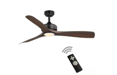 Bayshire 52 in. LED Indoor/Outdoor Matte Black Ceiling Fan with Remote Control and White Color Changing Light Kit