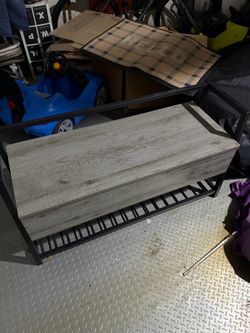 Bench with storage and shoe rack
