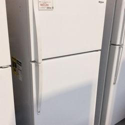Whirlpool  30” Wide Top Freezer Refrigerator 18 Cu Ft 