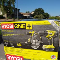 Ryobi Drill/Circular Starter Kit $80