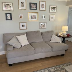 Gray Sectional Couch And Ottoman 