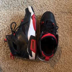 Nike Air Jordan Black/red Sneakers, Boys 9