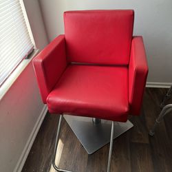 Red Salon Chair