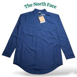 The North Face FlashDry Shirt Womens XS Extra Small Blue Band Collar Tunic Top