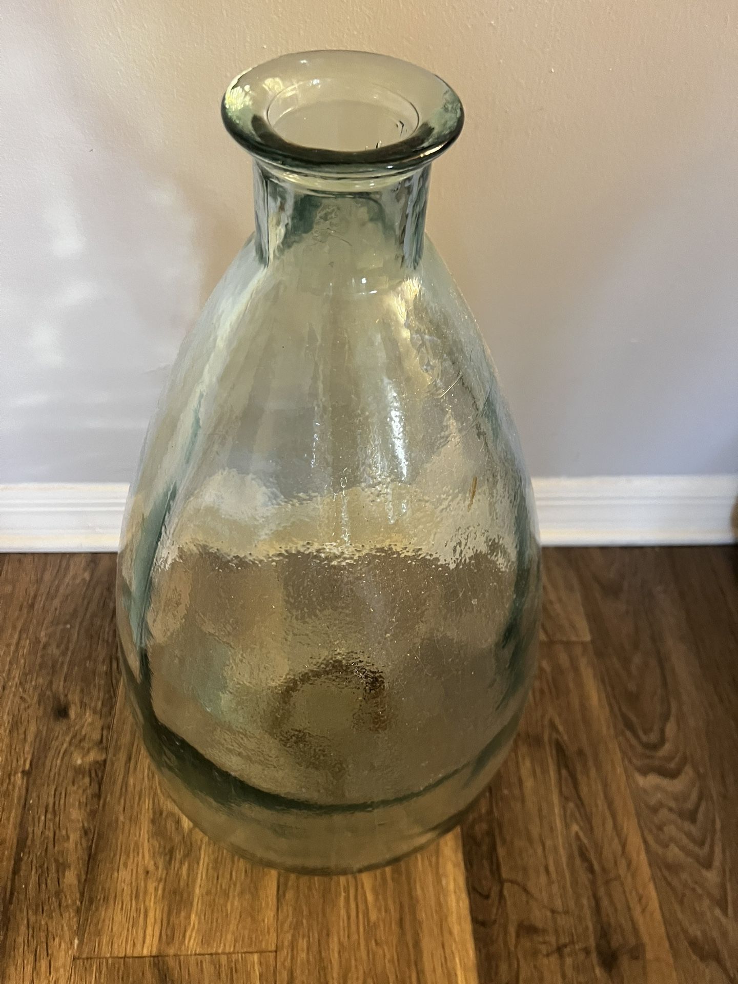 Large Decorative Glass Bottle Vase – Boho / Coastal Style