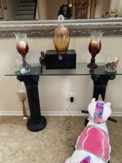 Side Table With Decorative Items