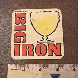 1972 Pittsburgh Pirates Coaster Big Iron Schedule. Iron City Beer