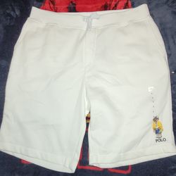 POLO RALPH LAUREN CP-93 BEAR NAUTICAL YACHT FLEECE SHORTS MENS SIZE LARGE-2XL