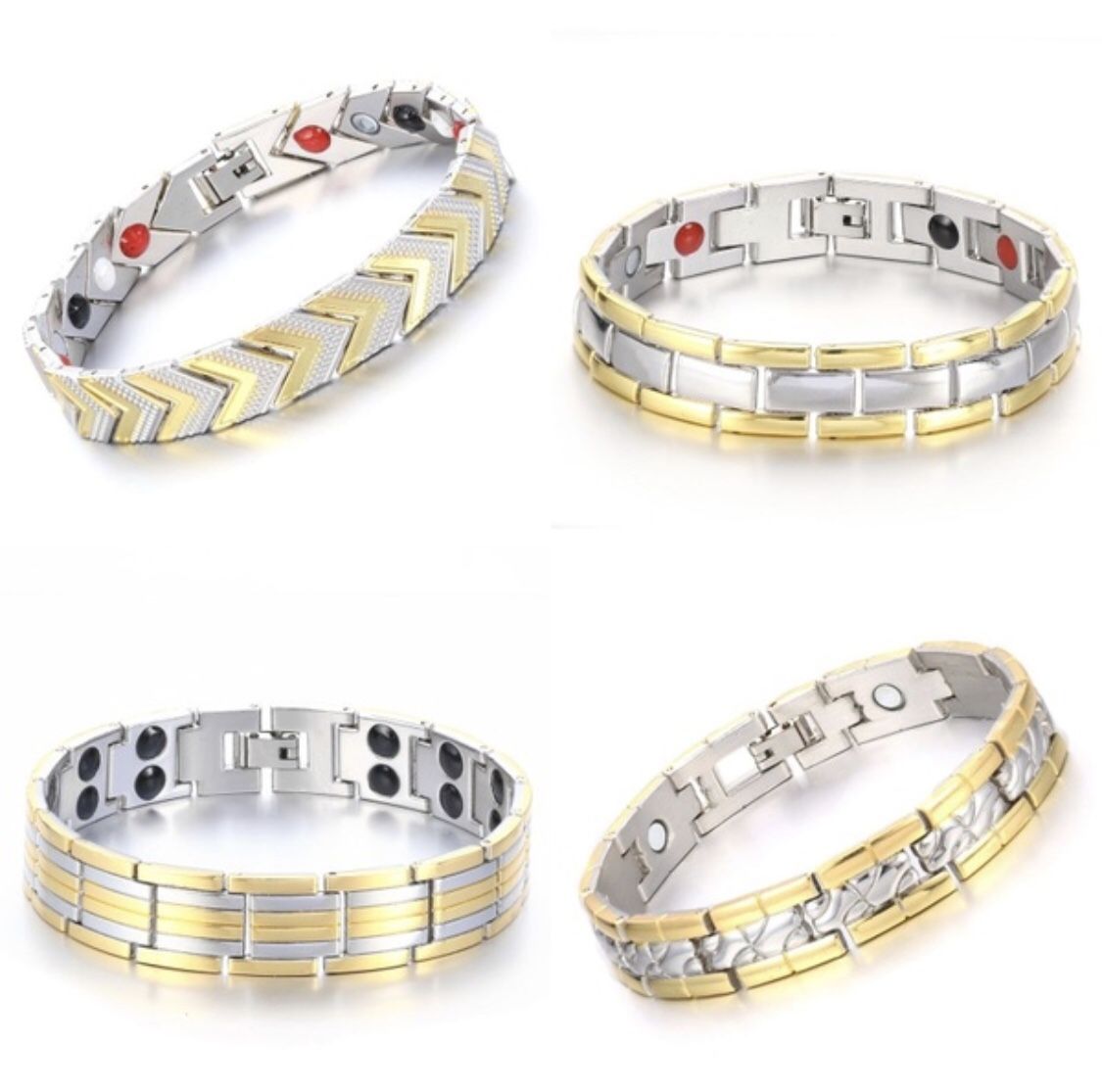 Men's Health Energy Bracelet Bangle 18K Gold Plated Magnetic Bracelet $28 each
