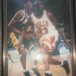 Jordan And Kobe Poster With Signatures 