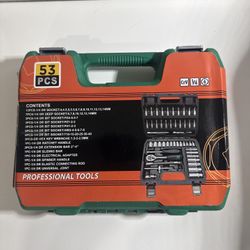 53-Piece 1/4” Drive Socket & Bit Set – Professional Tools (New)