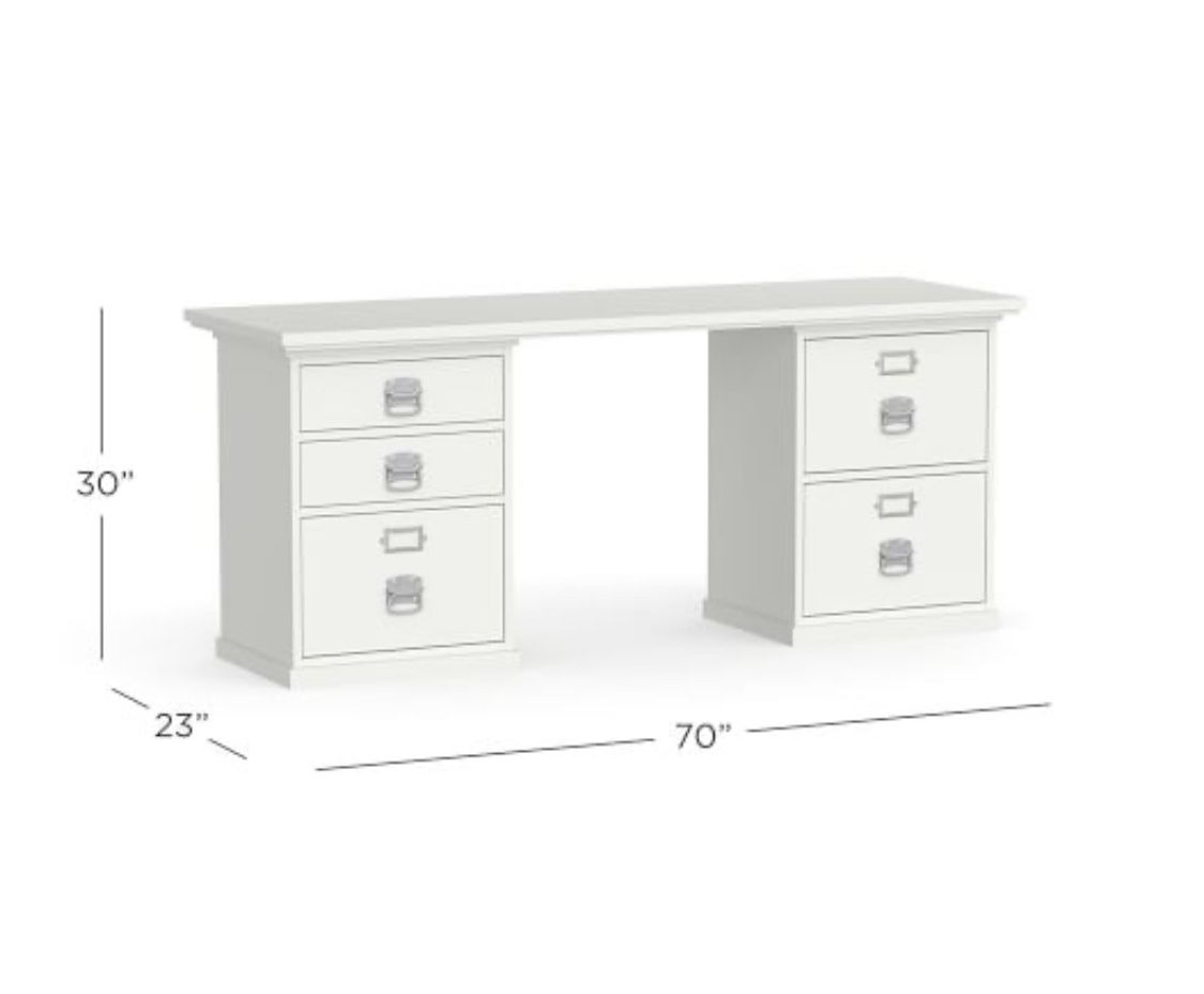 Pottery Barn Bedford Desk With Removable Organizer