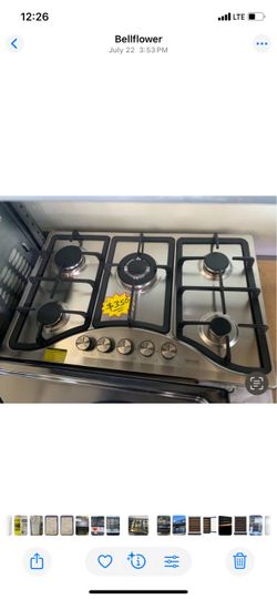VEVOR 5-Burner Stainless Steel Gas Cooktop