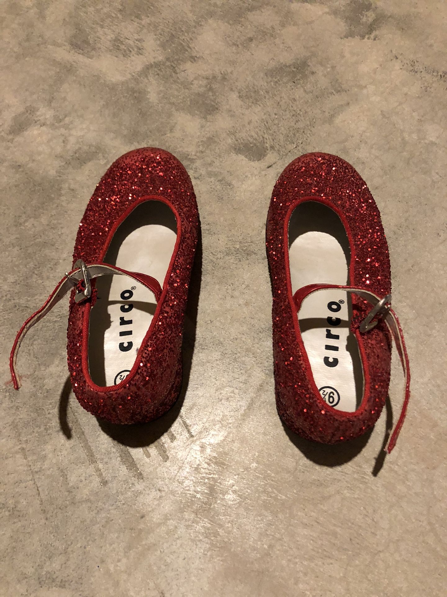 Red  Glitter Girls Shoes Sz 9 1/2
