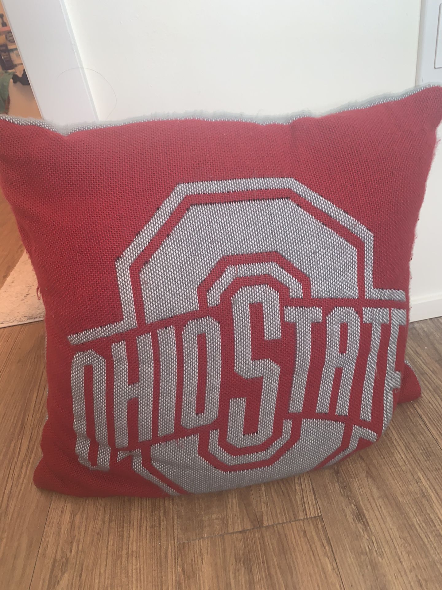 Ohio State Scarlet and Gray Pillow