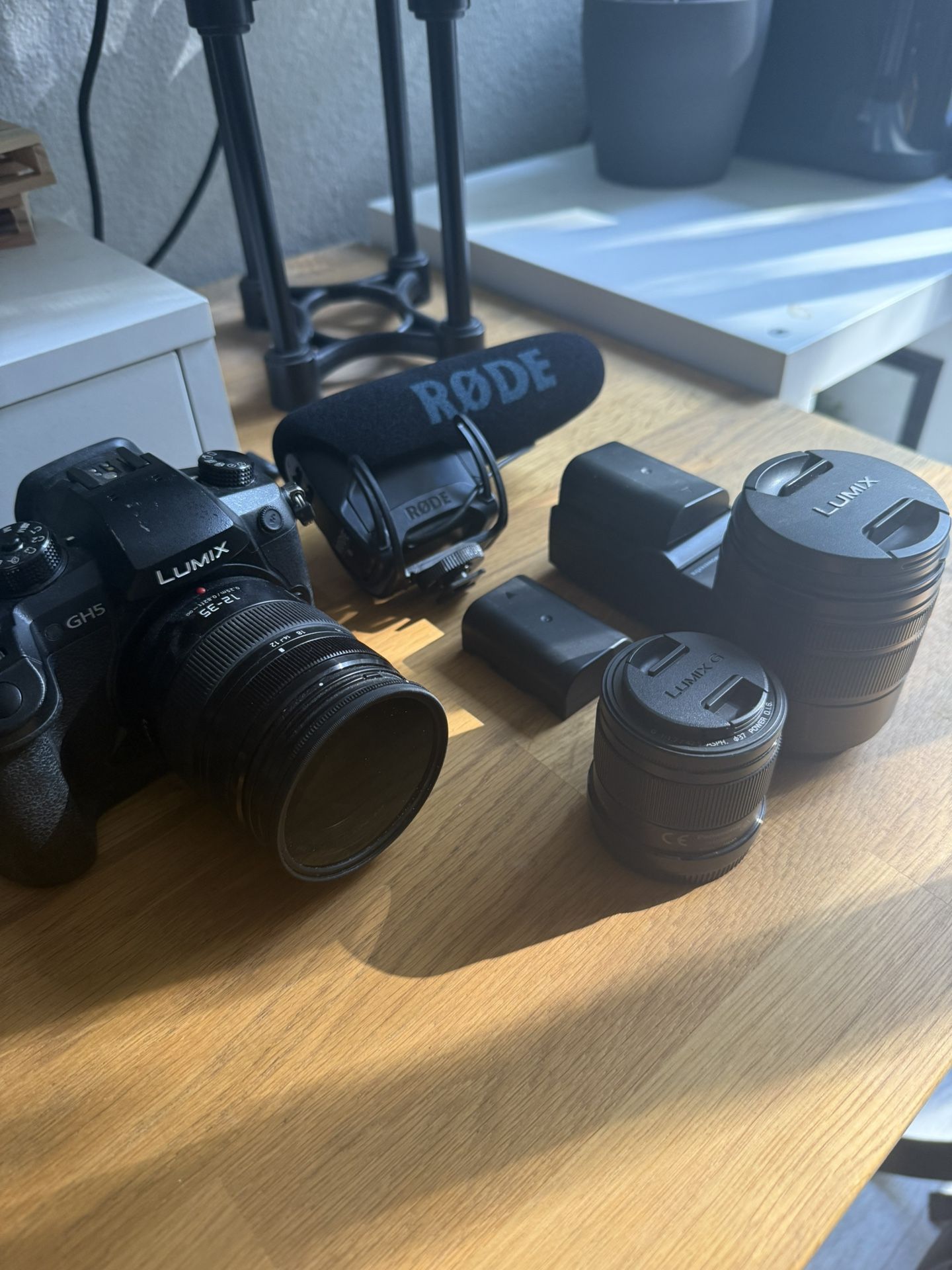 Panasonic GH5 with three high quality lens  