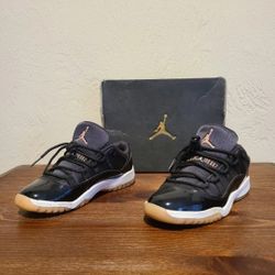Jordan 11 Retro Low GP, 3Y, Black, Bleached Coral-White,little wear with box