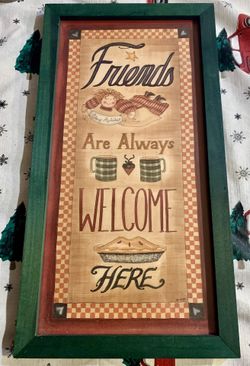 Vintage Rasco Transworld Inc Print In Painted Wood Frame. Very Cute! Nice Decorative Print!