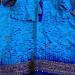 Saree: Beautiful Embroidered Saree With Blouse .