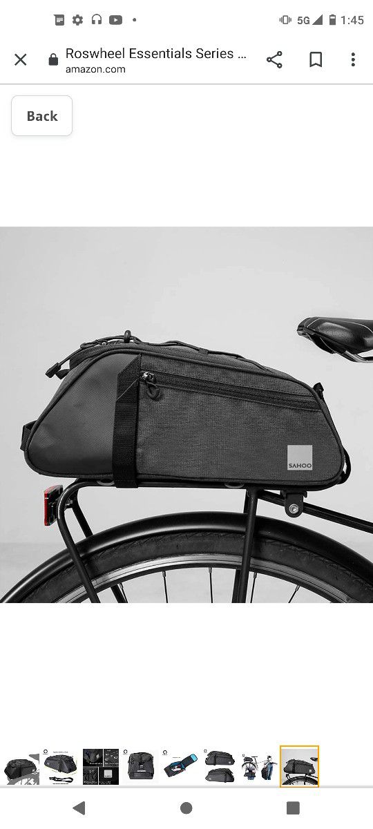 Roswheel Essential Series Convertible Bike Trunk Bag/Pannier