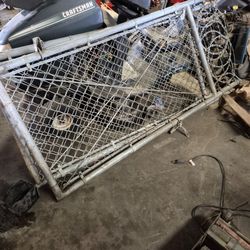 Chain link fence doors