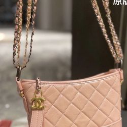 Chanel Pink Leather Small Gabriel Bag