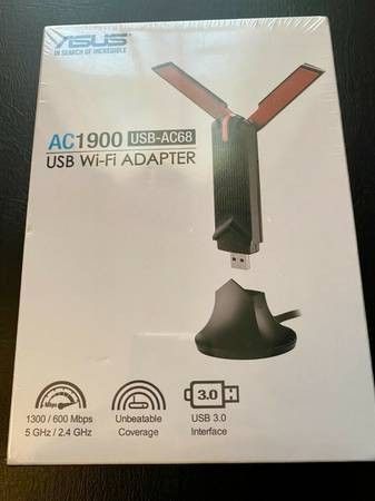 ASUS USB-AC68 AC1900 Dual-Band USB 3.0 WiFi Adapter