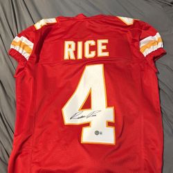 Kansas City Chiefs Rachee Rice Jersey, Autographed 