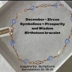 14k Gold Filled December Birthstone Bracelet 