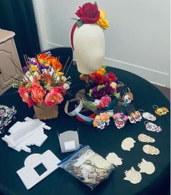 Take all for $40 Dia de Los Muertos Supplies/Floral Crowns/Some jewelry