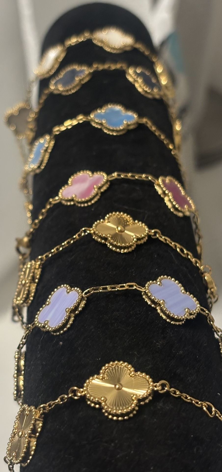 Van Cleeef Style Clover Bracelets, Various Colors