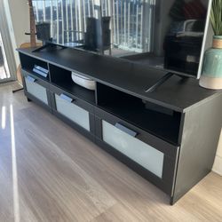 Black TV Stand & Game Storage 